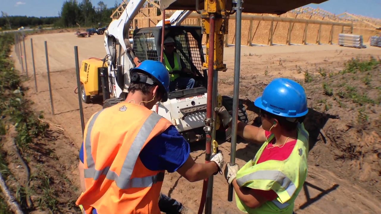 How We Use A Rhino Fence Post Driver On A Chain Link Job L C