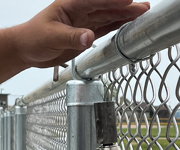 Easy Twist ties on fence